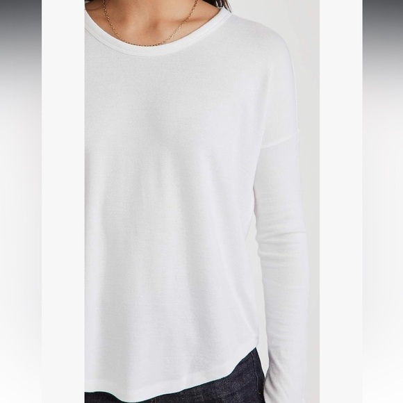 rag & bone Women's The Knit Longsleeve Top White Medium - Picture 3 of 9